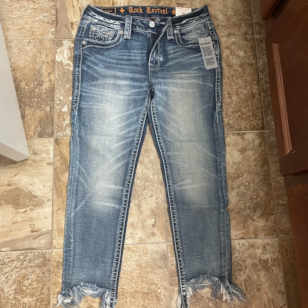 Rock Revival Mid Rise Ankle Skinny- 27/26